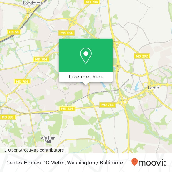 Mapa de Centex Homes DC Metro