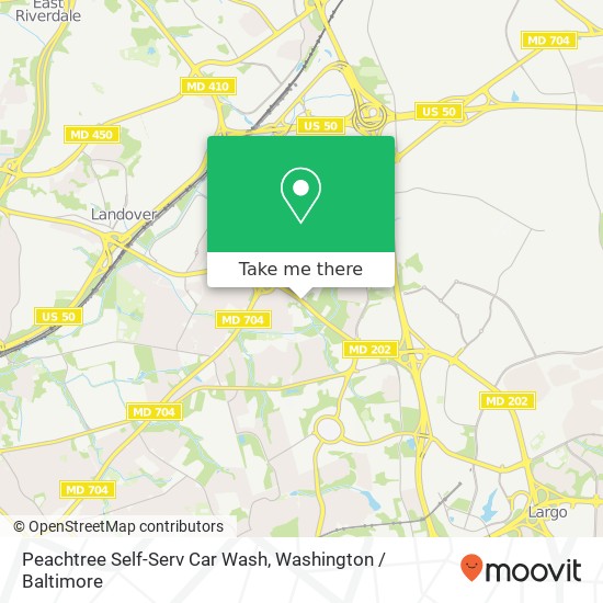 Mapa de Peachtree Self-Serv Car Wash