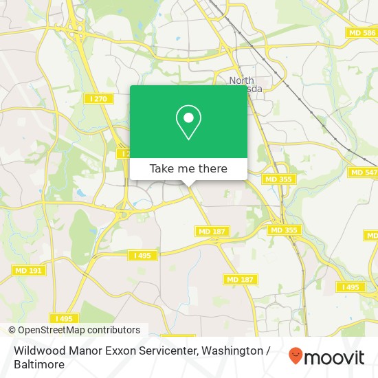 Mapa de Wildwood Manor Exxon Servicenter