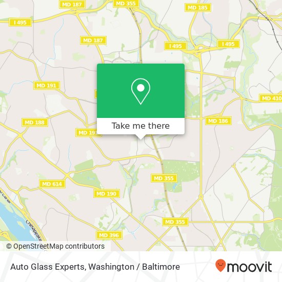 Auto Glass Experts map