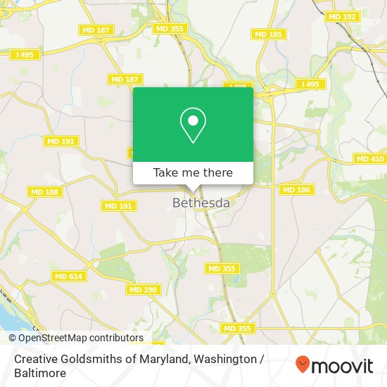 Creative Goldsmiths of Maryland map