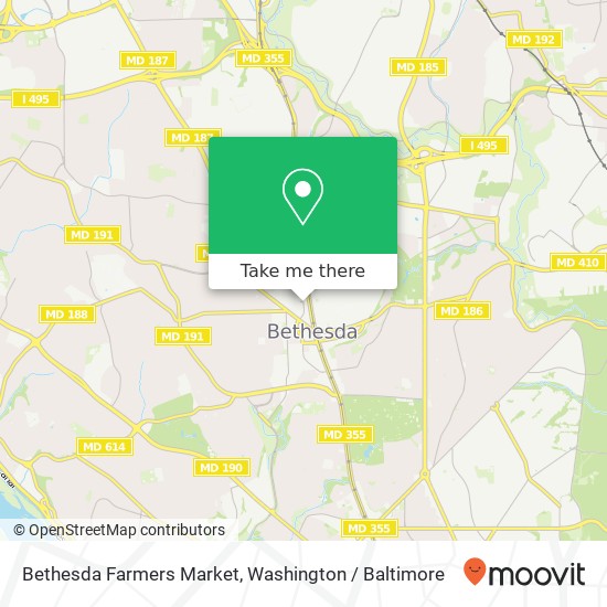 Mapa de Bethesda Farmers Market