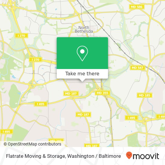 Flatrate Moving & Storage map