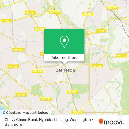 Chevy Chase Buick Hyundai Leasing map