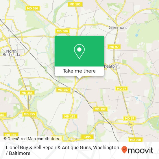 Mapa de Lionel Buy & Sell Repair & Antique Guns