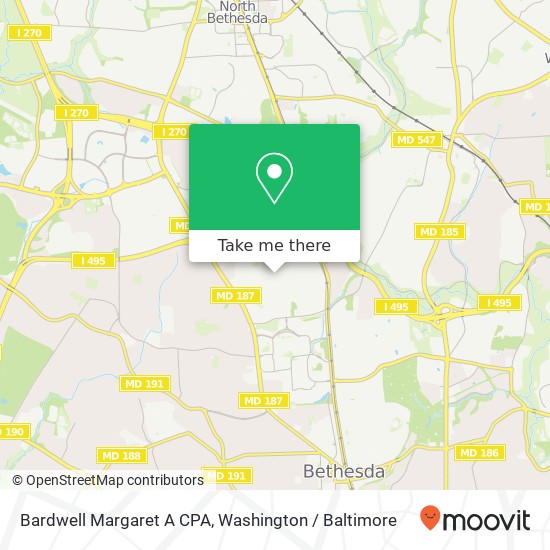 Mapa de Bardwell Margaret A CPA