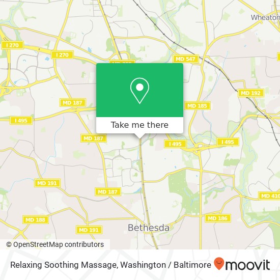 Relaxing Soothing Massage map