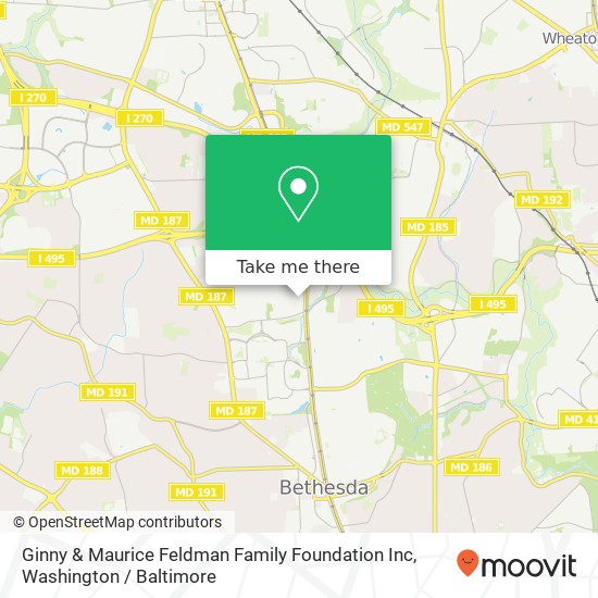 Mapa de Ginny & Maurice Feldman Family Foundation Inc