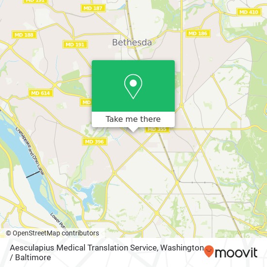 Mapa de Aesculapius Medical Translation Service