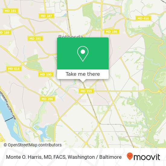 Monte O. Harris, MD, FACS map