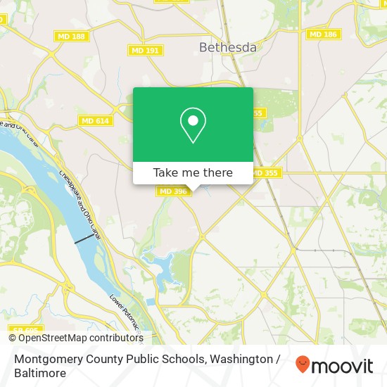 Mapa de Montgomery County Public Schools