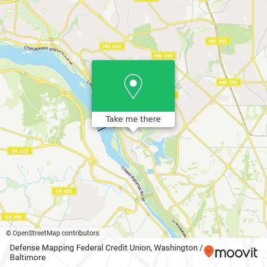 Mapa de Defense Mapping Federal Credit Union