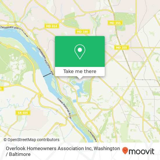 Mapa de Overlook Homeowners Association Inc