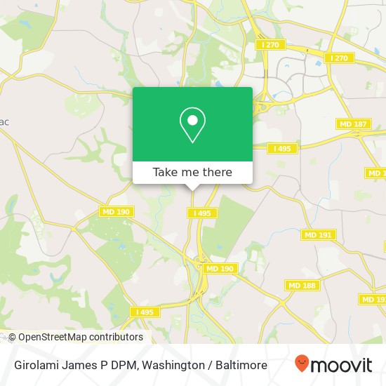 Girolami James P DPM map