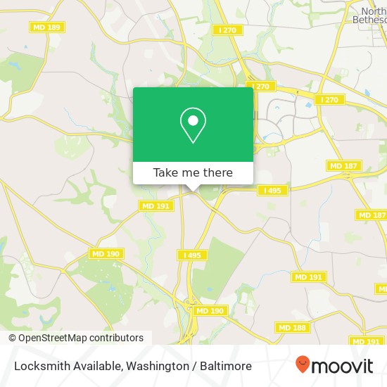 Mapa de Locksmith Available