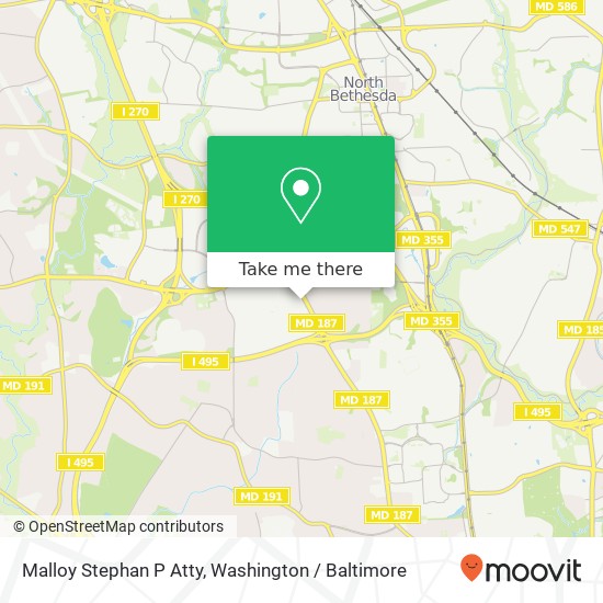 Mapa de Malloy Stephan P Atty