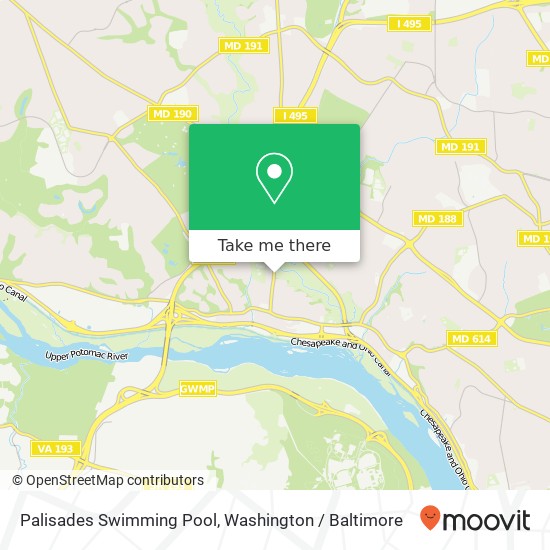 Mapa de Palisades Swimming Pool