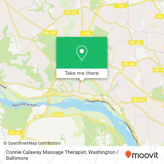 Connie Calaway Massage Therapist map