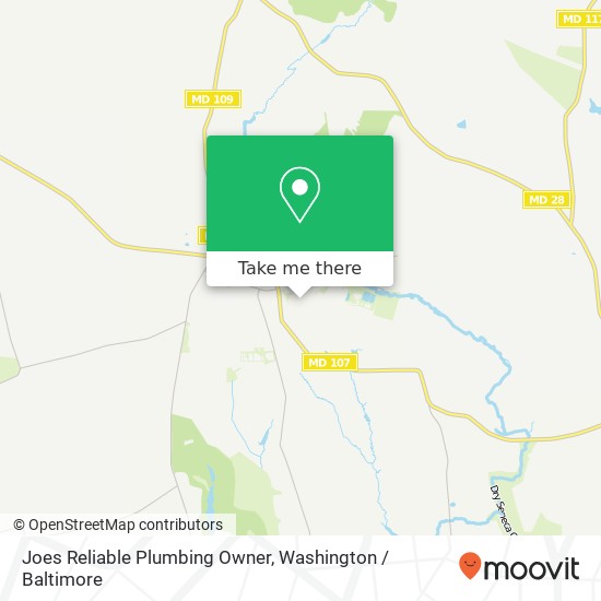 Joes Reliable Plumbing Owner map