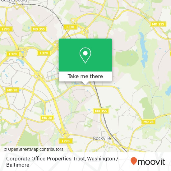 Corporate Office Properties Trust map