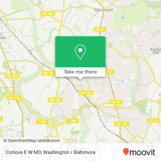 Cotlove E W MD map