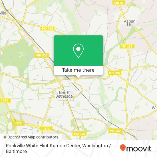 Mapa de Rockville White Flint Kumon Center