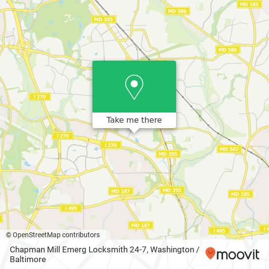Mapa de Chapman Mill Emerg Locksmith 24-7