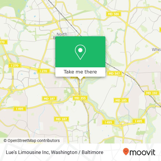 Lue's Limousine Inc map