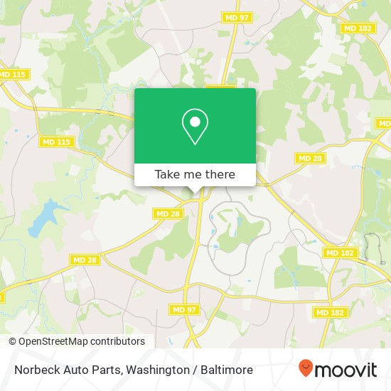 Norbeck Auto Parts map