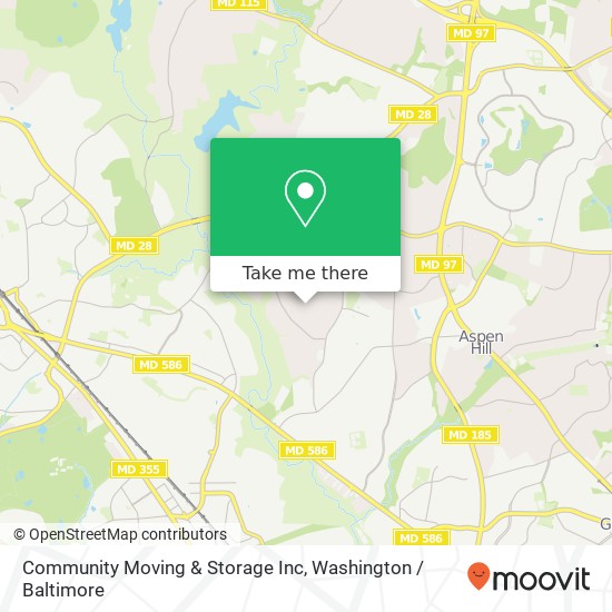 Mapa de Community Moving & Storage Inc