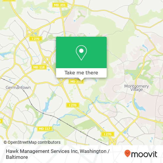 Mapa de Hawk Management Services Inc