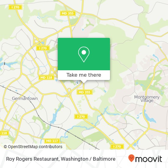 Mapa de Roy Rogers Restaurant
