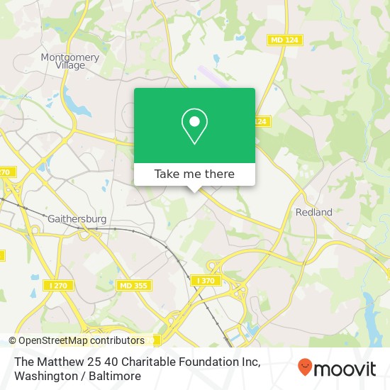 Mapa de The Matthew 25 40 Charitable Foundation Inc