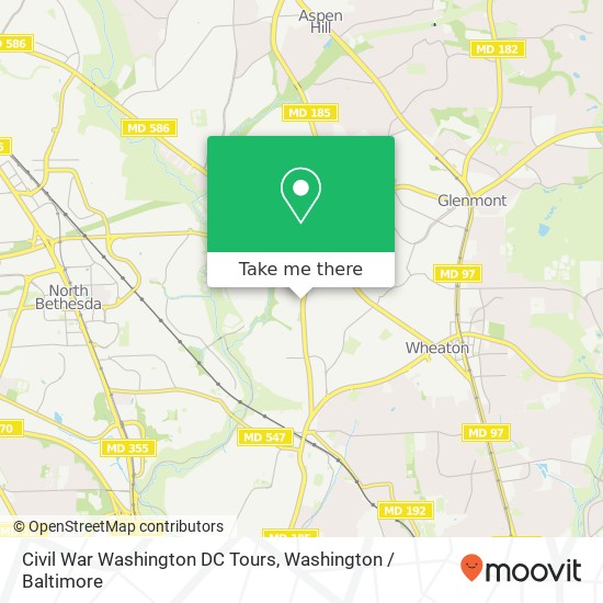 Civil War Washington DC Tours map