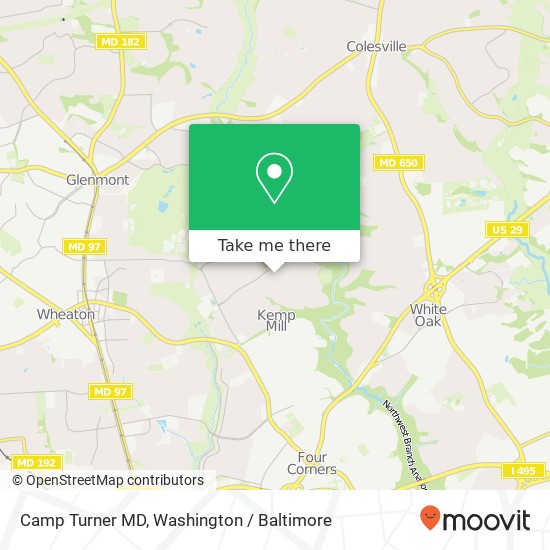 Camp Turner MD map