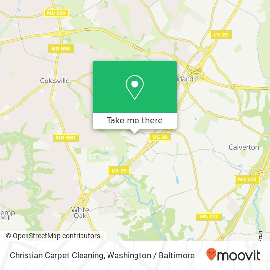 Mapa de Christian Carpet Cleaning