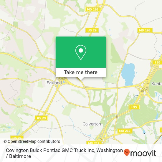 Mapa de Covington Buick Pontiac GMC Truck Inc