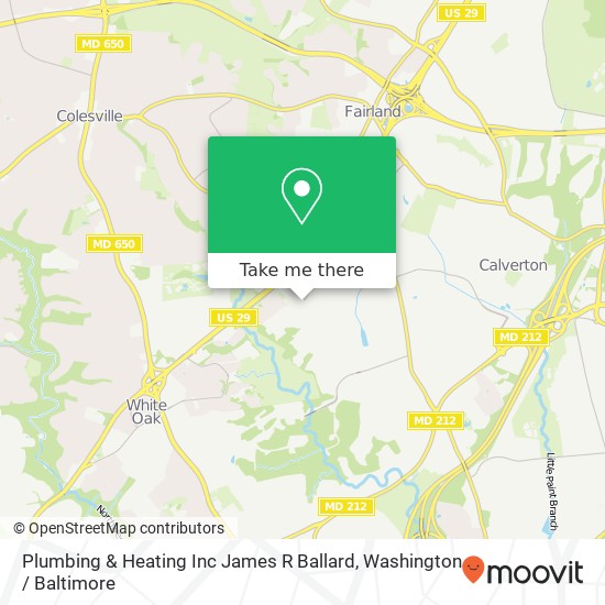 Plumbing & Heating Inc James R Ballard map