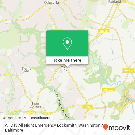 All Day All Night Emergency Locksmith map