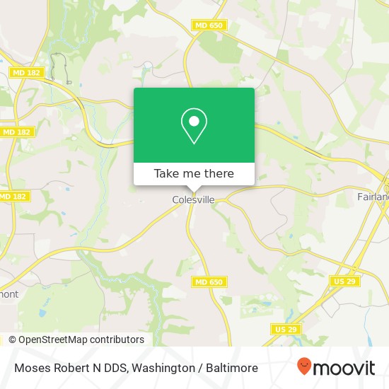 Mapa de Moses Robert N DDS