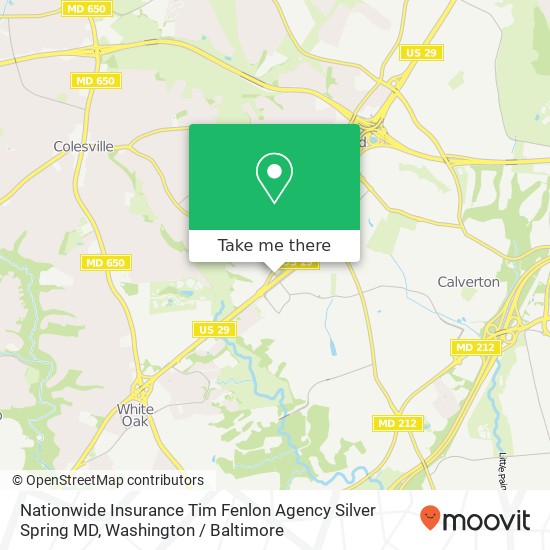 Nationwide Insurance Tim Fenlon Agency Silver Spring MD map