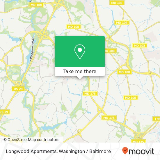 Longwood Apartments map