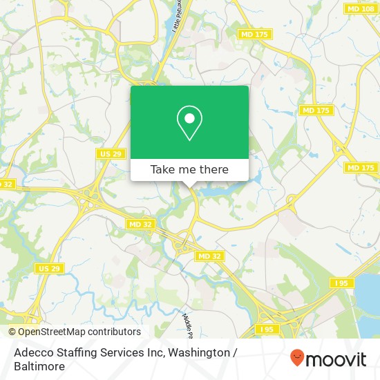 Mapa de Adecco Staffing Services Inc