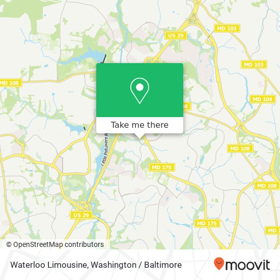 Waterloo Limousine map