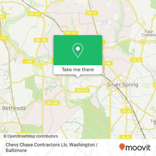 Mapa de Chevy Chase Contractors Llc