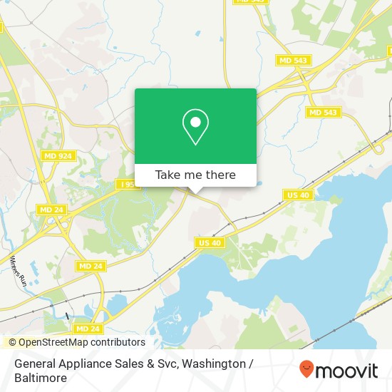 Mapa de General Appliance Sales & Svc