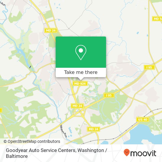 Mapa de Goodyear Auto Service Centers