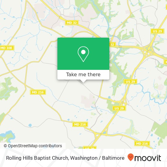 Mapa de Rolling Hills Baptist Church