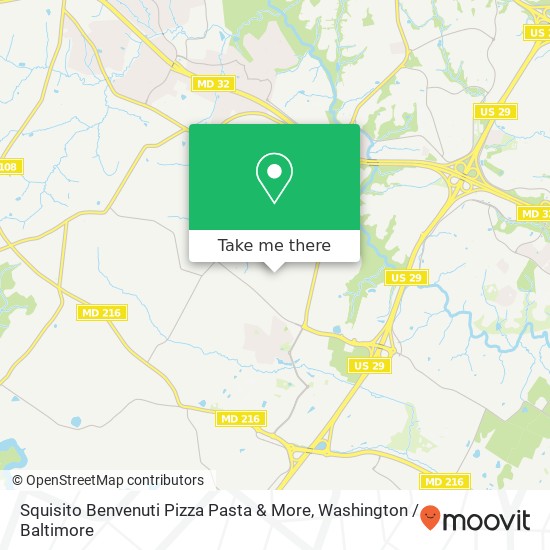 Squisito Benvenuti Pizza Pasta & More map