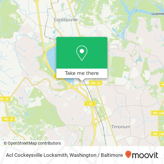 Acl Cockeysville Locksmith map